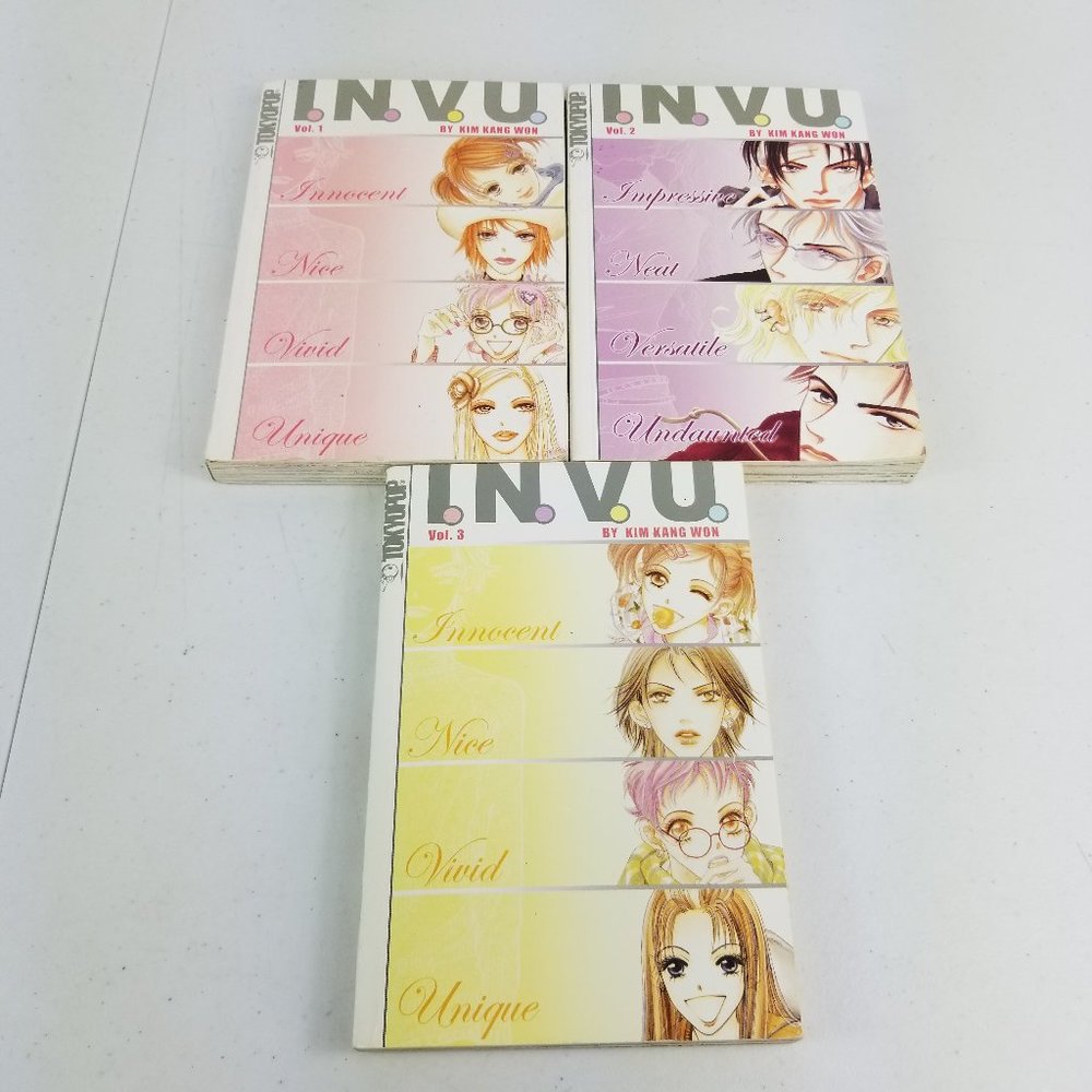 I.N.V.U Manga Book Lot of 3 INVU Graphic Novel Vol. 1, 2, 3 Kim Kang Won